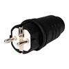 Kép 1/4 - Schuko lengő villa, ütésálló, 16A, 250V, IP44, fekete