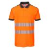 Kép 1/2 - T180 - Jól láthatósági Vision pólóing - narancs/fekete