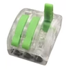 Kép 4/4 - Nyitható, csavarnélküli vezetékösszekötő - zöld - 3 x 0.5-4mm