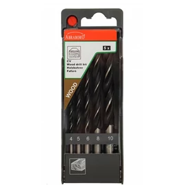 ABRABORO 5 részes rövid fafúró készlet (műanyag dobozban)