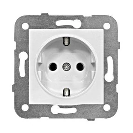 Dugaszolóaljzat, rugós csatlakozás, fehér