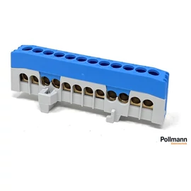 Sorkapocs, szigetelt csavaros kalapsínre pattintható Kék