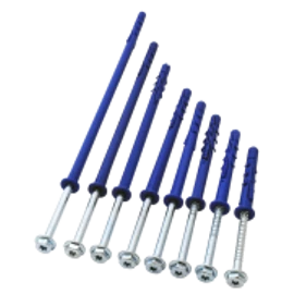 Tracon peremes dübel, hatlapfejű peremes csavarral