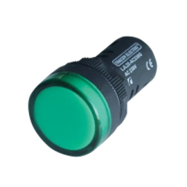 LED-es jelzőlámpa, zöld 230V DC, d=22mm