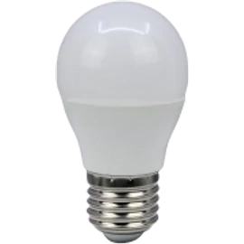Gömb burájú LED fényforrás Samsung chippel, 230V,50Hz,5W,4000K,E27,450lm, 180°,G45