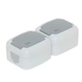 Dupla 220V dugalj - fedéllel (függőleges) - IP54