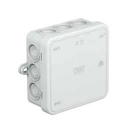 Doboz szögletes 85x85x40 pattintható teli tető szürke IP54 A11 VBS