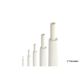TRACON Zsugorcső, vékonyfalú, 2:1 zsugorodás, 19-9,5 Fehér