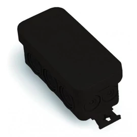 Kötődoboz 90x43x36mm könnyített oldal IP55 fekete