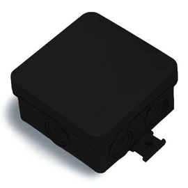 FEKETE KÖTŐDOBOZ - 75X75 - MŰANYAG - IP55 - VN13.HU - XIII
