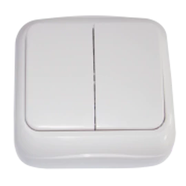 Falon kívüli 2-áramkörös kapcsoló (tapétakapcsoló)