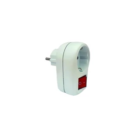 UltraTech dugaszoló aljzat kapcsolós UT-AD160WH 16A/250V gyermekvédelemmel műanyag, fehér