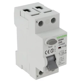 Áram-védőkapcsoló, 2 pólusú 40A, 30mA, 6kA, AC
