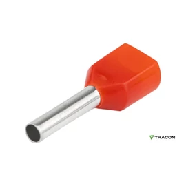 Szigetelt iker-érvéghüvely - 2 x 10 mm E24I - tracon