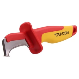 Tracon 1000 V-ra szigetelt kábelkés, kétélű, bütykös hegyű