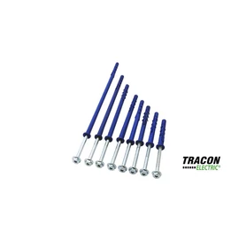 Tracon peremes dübel, hatlapfejű peremes csavarral M10×80mm
