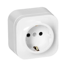 Falon kívüli szerelhető dugalj, fehér, 2P+F,16A, 230V, IP20