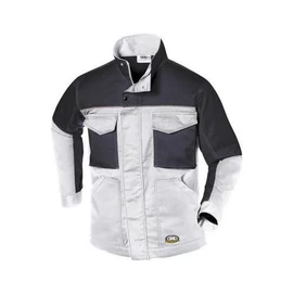 `FUSION` Munkakabát 100% pamut 280gr/m2 fehér/szürke 50/L