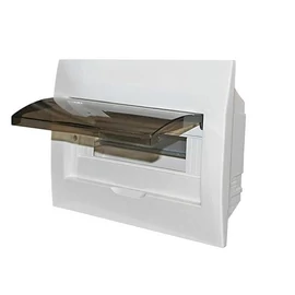 Kiselosztó sülly. 8M (1x8M) átlátszó AJTÓ IP40 PE+N-el Dab FREDER