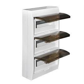 Kiselosztó fk. 36M (3x12M) átlátszó AJTÓ IP40 PE+N-el Dab (2db/karton) FREDER