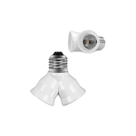 Foglalat E27 Y adapter 1-ből 2foglalat Elmark