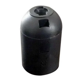 Foglalat E27 Lengő 60W fekete rugós bekötésű müanyag 25db/csom. /63045Düwi/