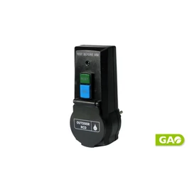 Dugalj Fi-relés, köztes, fekete 2P 16A 30mA IP44 Gao 0645H