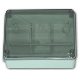 Doboz fk. szögl. 300x220x120 sima oldalú csav.átl.tető IP65 plomb.