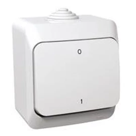 Cedar Plus FK. 102 (kétpólusú) kapcsoló IP44 Fehér (Hydra)