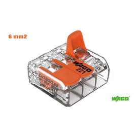 221-613 Wago 6 mm2 vezetek osszekoto oldhato