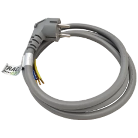 TRACON Csatlakozódugó kábellel, szürke 3x2.5mm2, 3m, 16A,250VAC,H05VV-F,3680W