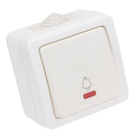 TRACON Falon kívüli csengőnyomó jelzőfénnyel 10A/250VAC IP54