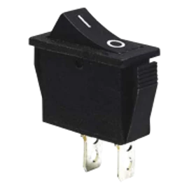 TRACON Készülékkapcsoló, BE-KI, fekete (0-I felirat) 16(6)A, 250V