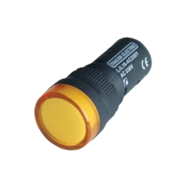 TRACON LED-es jelzőlámpa, sárga, 24V AC/DC d=16mm
