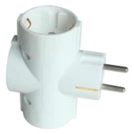 TRACON T-dugó földelt 3-as 90°elfordított FEHÉR