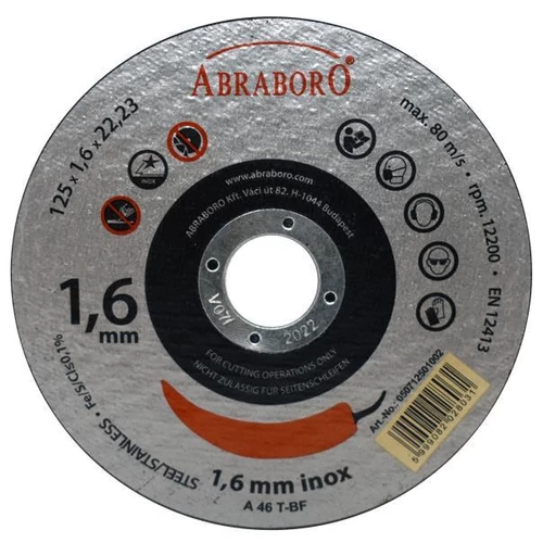 ABRABORO Fémvágótárcsa chili 125x2,5x22mm