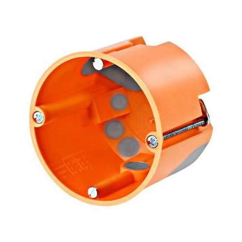 Gipszkarton kötődoboz, szélálló, Ø68/61mm M20 narancs