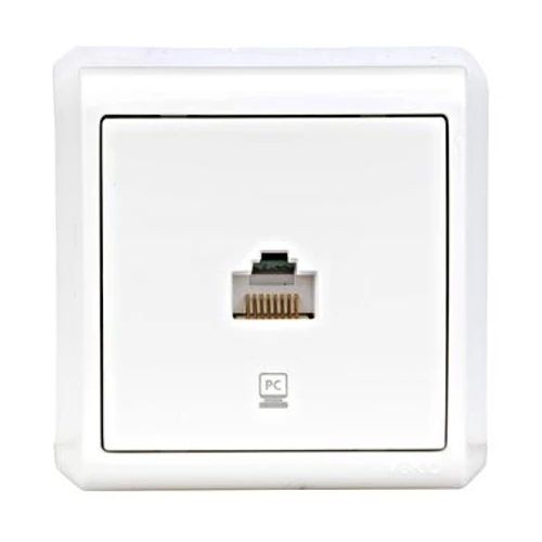 Falon kívüli Cat5e aljzat, csavaros, IP20, fehér