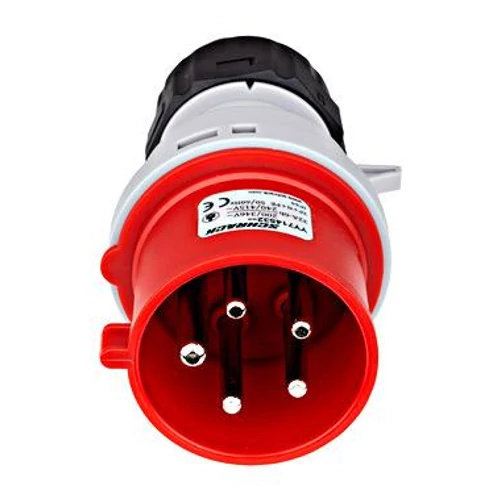 CEE lengő villa, 5 pólusú, 32A, 400V, IP44