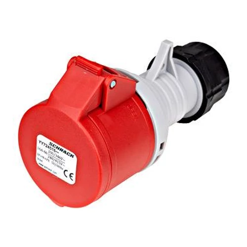 CEE lengő aljzat, 5 pólusú, 16A, 400V, IP44