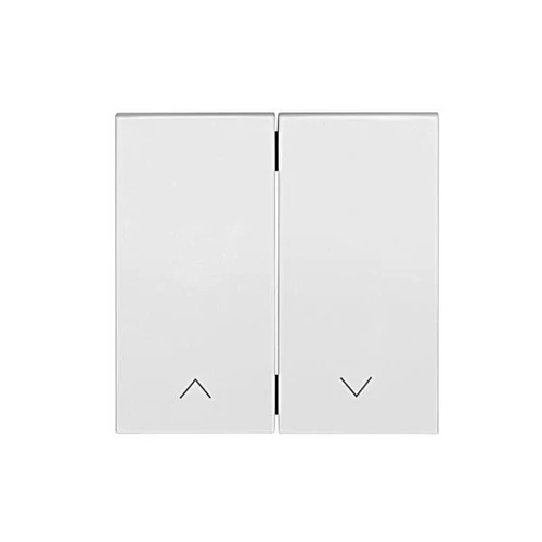 Billentyű redőny nyomógombhoz, nyíl szimbólummal, fehér