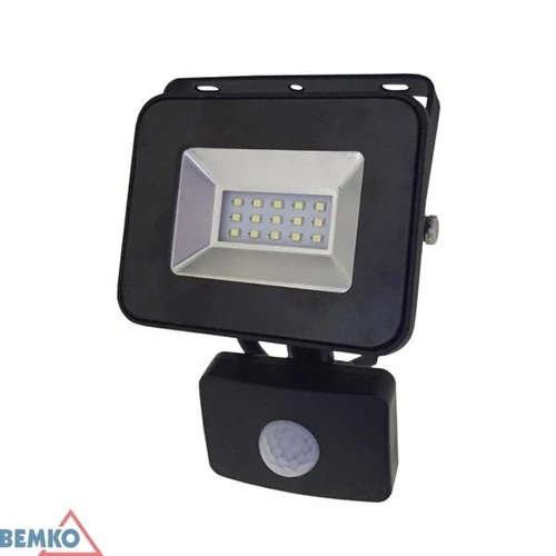 LED fényvető 6000K, 10W, fekete, mozg. érz. BEM