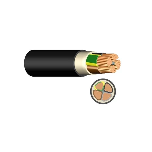 Nyy-J 5x10 fekete tömör 0,6/1kV számozott z-s+színes erek