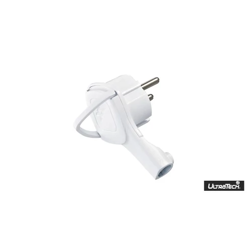 UT-PL137WH ● Földelt dugvilla, lehajtható füllel. Műanyag,lapos, fehér 16A/250V