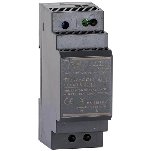 DIN sínre szerelhető tápegység szabályozható DC kimenettel 3A 85,2W DC12V