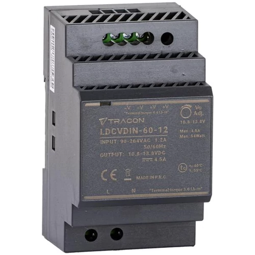 DIN sínre szerelhető tápegység szabályozható DC kimenettel 2,5A 60W DC24V