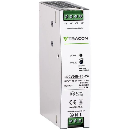 DIN sínre szerelhető tápegység szabályozható DC kimenettel 3,2A 75W DC24V