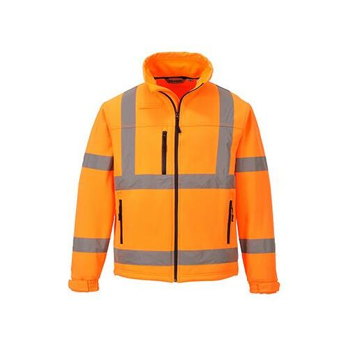 S424 - Jól láthatósági Softshell dzseki (3L) - narancs