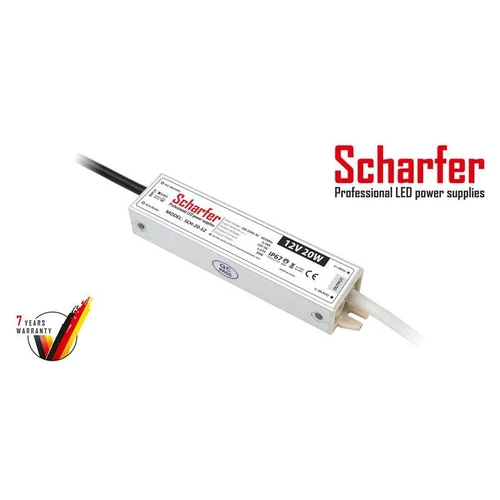 LED tápegység trafó SCHARFER, 20 W, 12 V DC, 170-250 V/AC, IP67