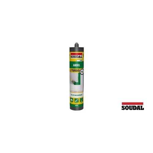 Soudal Turbo Akril tömítő 280ml, fehér, beltér, 10min